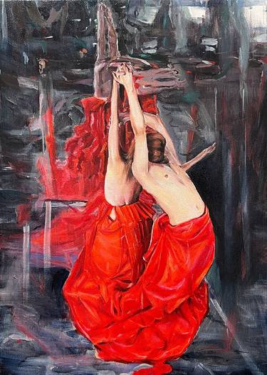 The Veiled Dance of Self-Reflection- ( in private collection) thumb