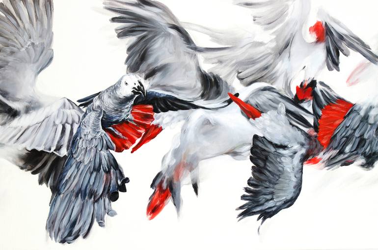 Original Figurative Animal Painting by Alexandru Cinean