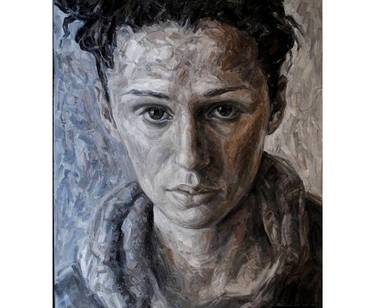 Original Expressionism Portrait Paintings by Andreea Alexandra Vrăbioiu