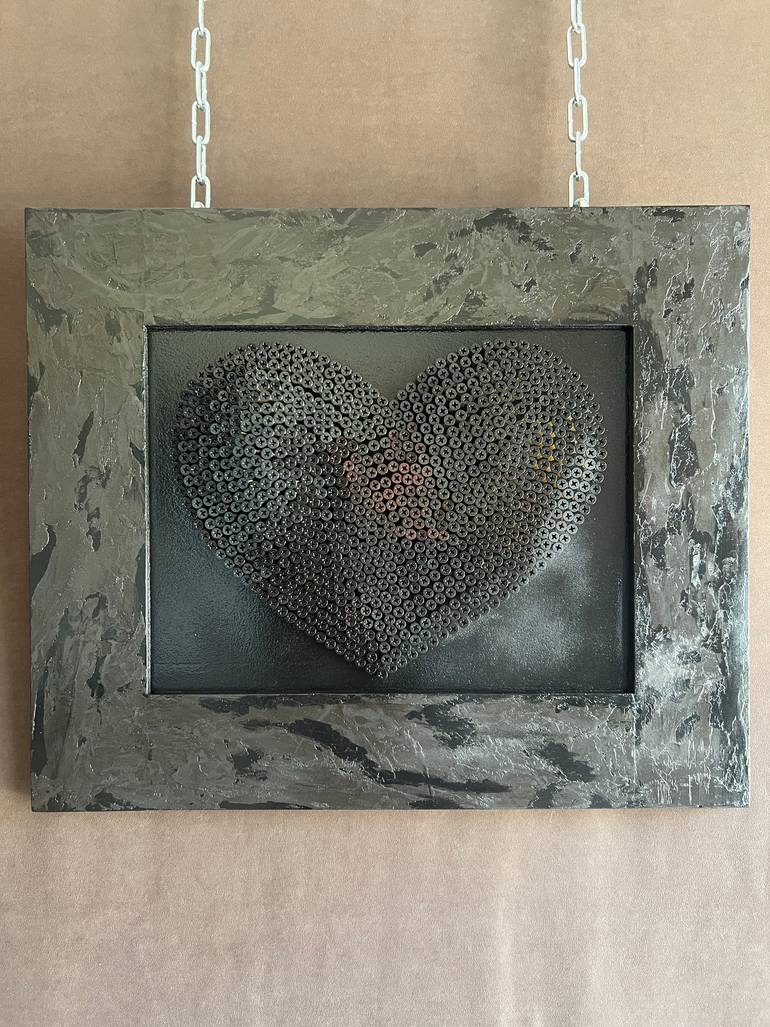 Original Minimalism Love Sculpture by Sonia Dudnicova