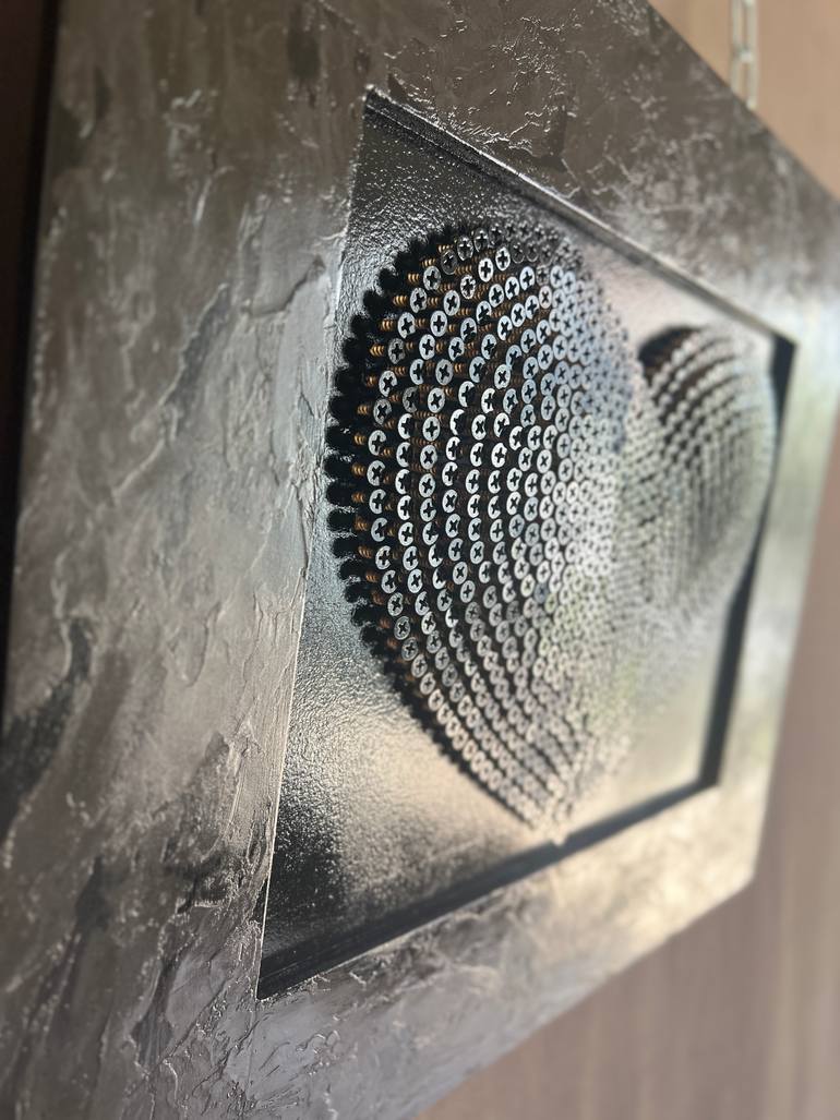 Original Minimalism Love Sculpture by Sonia Dudnicova