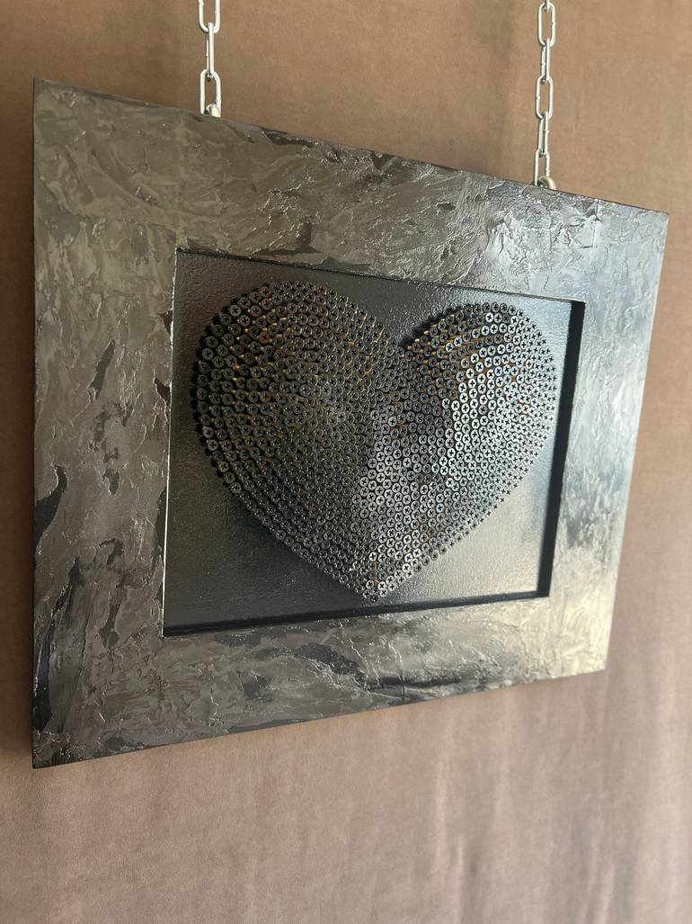 Original Minimalism Love Sculpture by Sonia Dudnicova