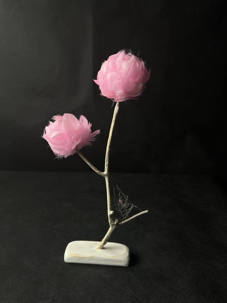 Original 3d Sculpture Floral Sculpture by Sonia Dudnicova