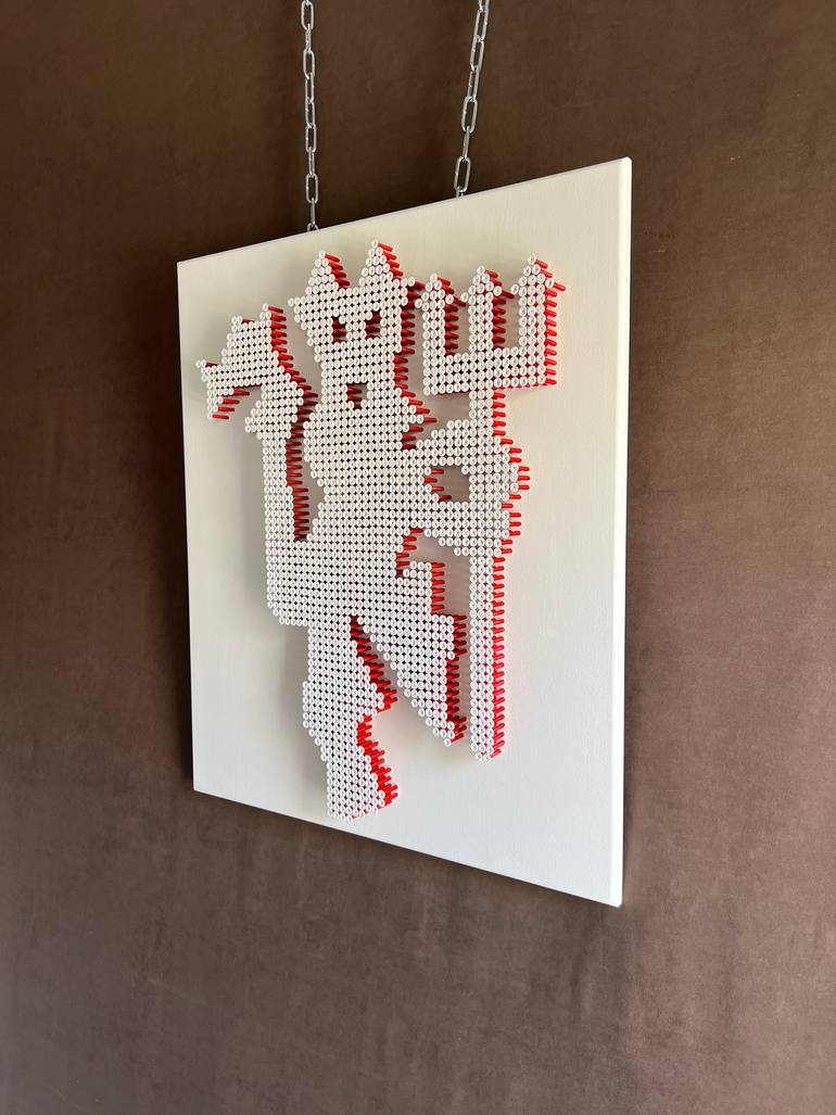 Original Black & White Sports Sculpture by Sonia Dudnicova