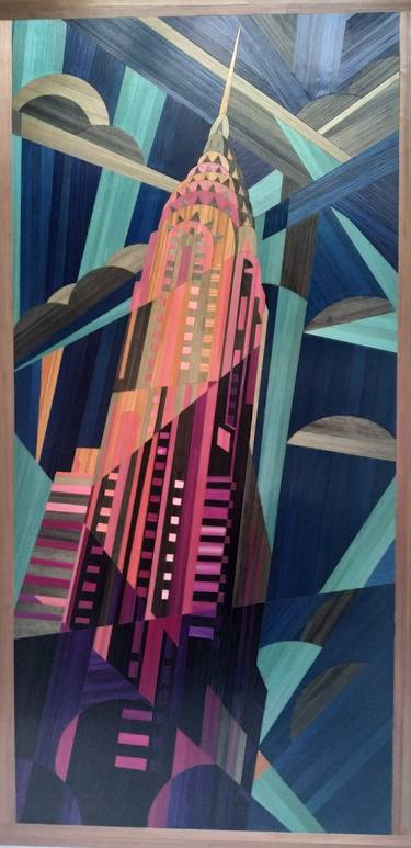 Original Art Deco Cities Collage by delphine robins