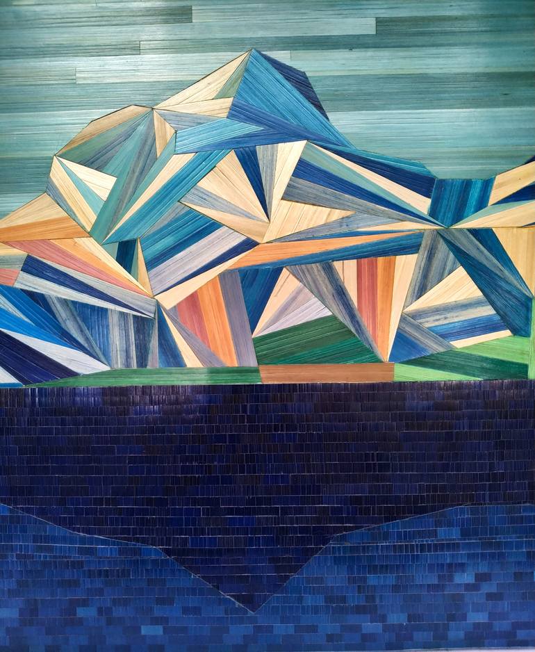 Original Art Deco Abstract Collage by Delphine Robins