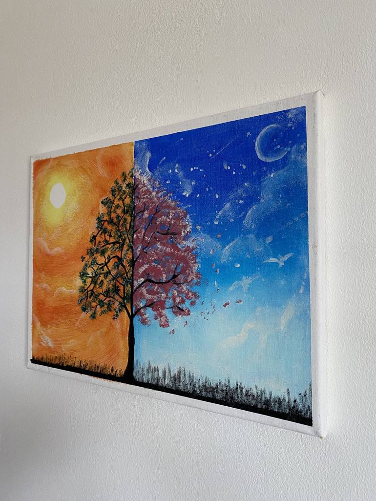 Original Abstract Tree Painting by jenzsky o