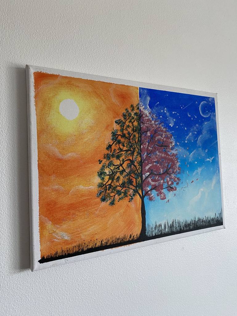 Original Abstract Tree Painting by jenzsky o