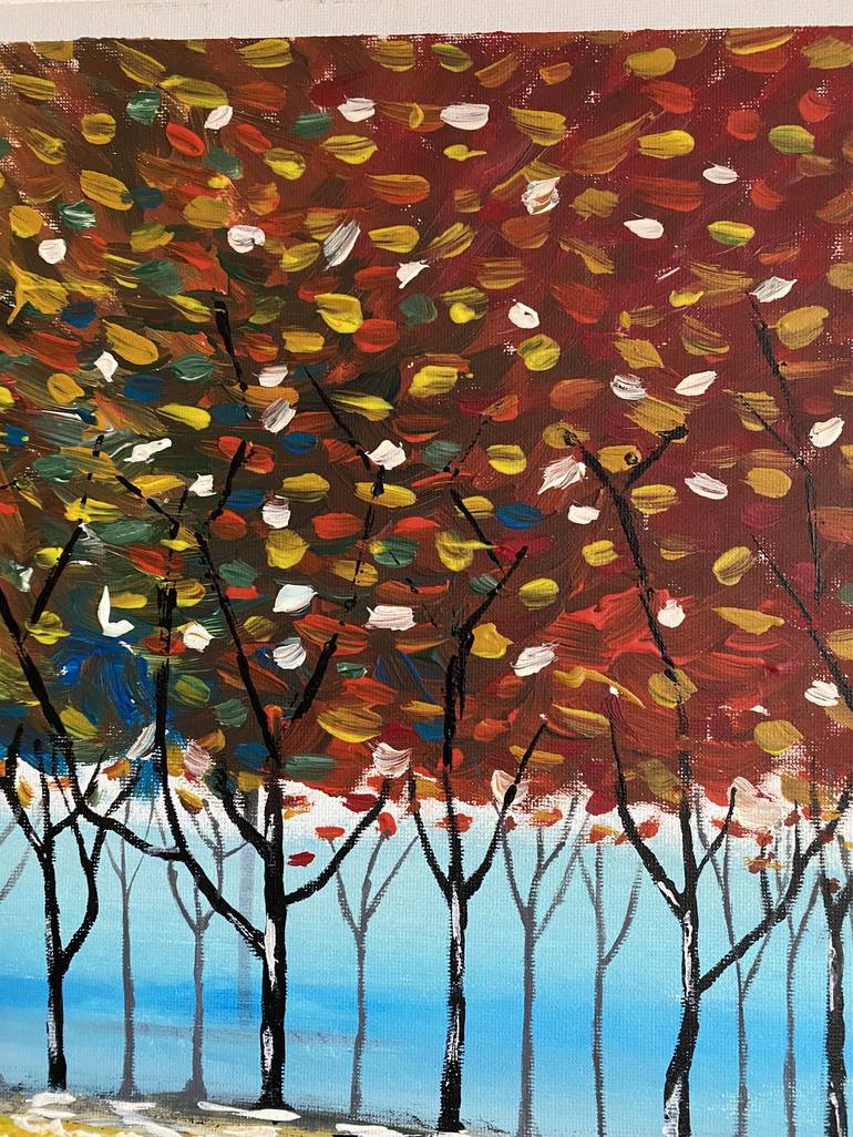 Original Contemporary Seasons Painting by jenzsky o