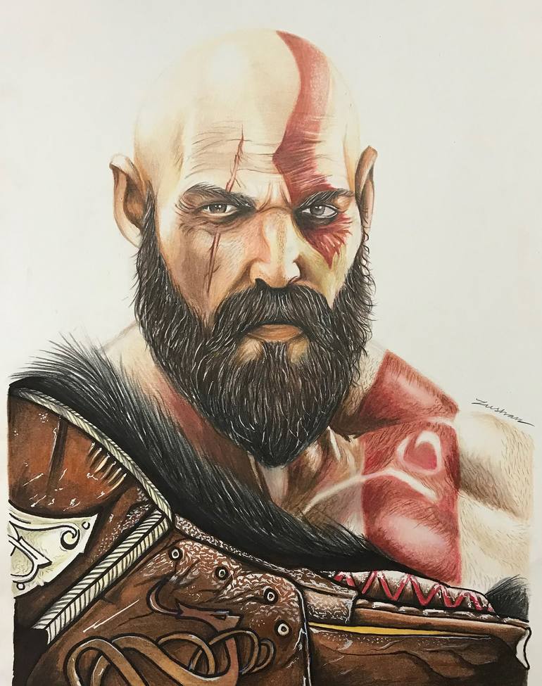 Finally done with this God Of War drawing. : r/GodofWar