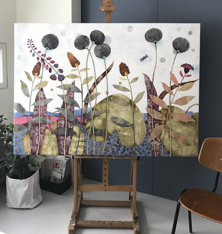 Original Floral Painting by Elin Muren