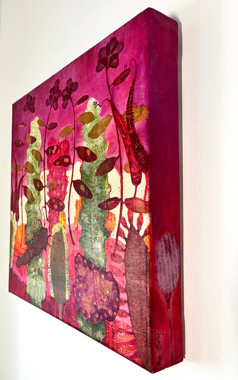 Original Painterly Abstraction Botanic Painting by Elin Muren