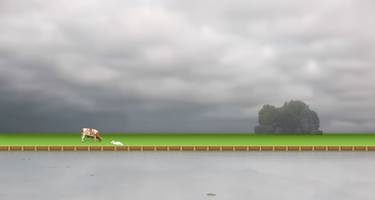 Dutch Lines 10, dark clouds over a Dutch landscape, lim ed thumb