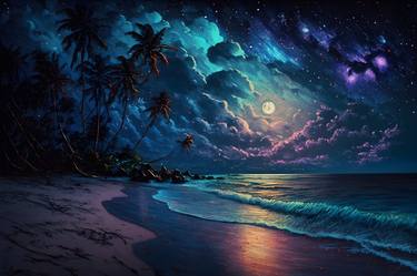 Star Coast, Maldives, Night Beach thumb