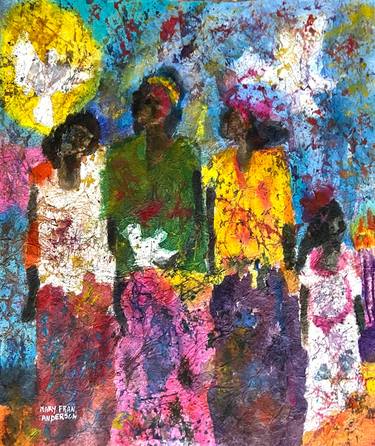 Print of Abstract People Paintings by Mary Fran Anderson