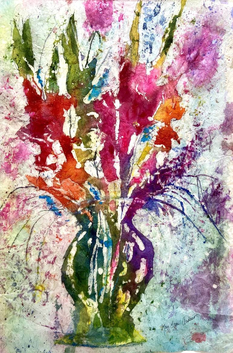 Print of Expressionism Floral Paintings by Mary Fran Anderson