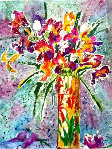 Print of Abstract Floral Paintings by Mary Fran Anderson