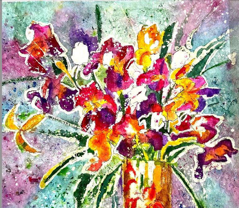Original Floral Painting by Mary Fran Anderson