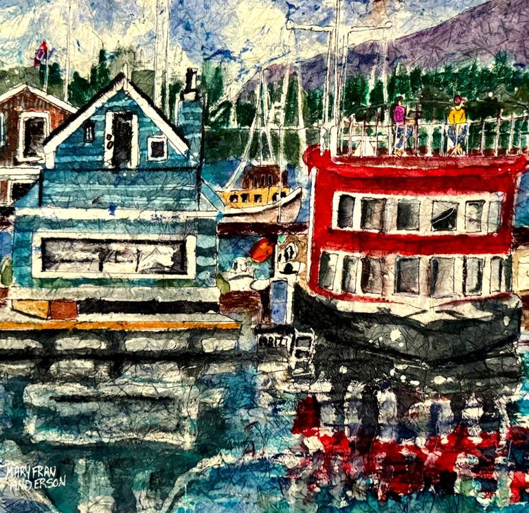 Original Contemporary Boat Painting by Mary Fran Anderson