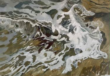 Original Abstract Seascape Paintings by Yevheniia Bizhko
