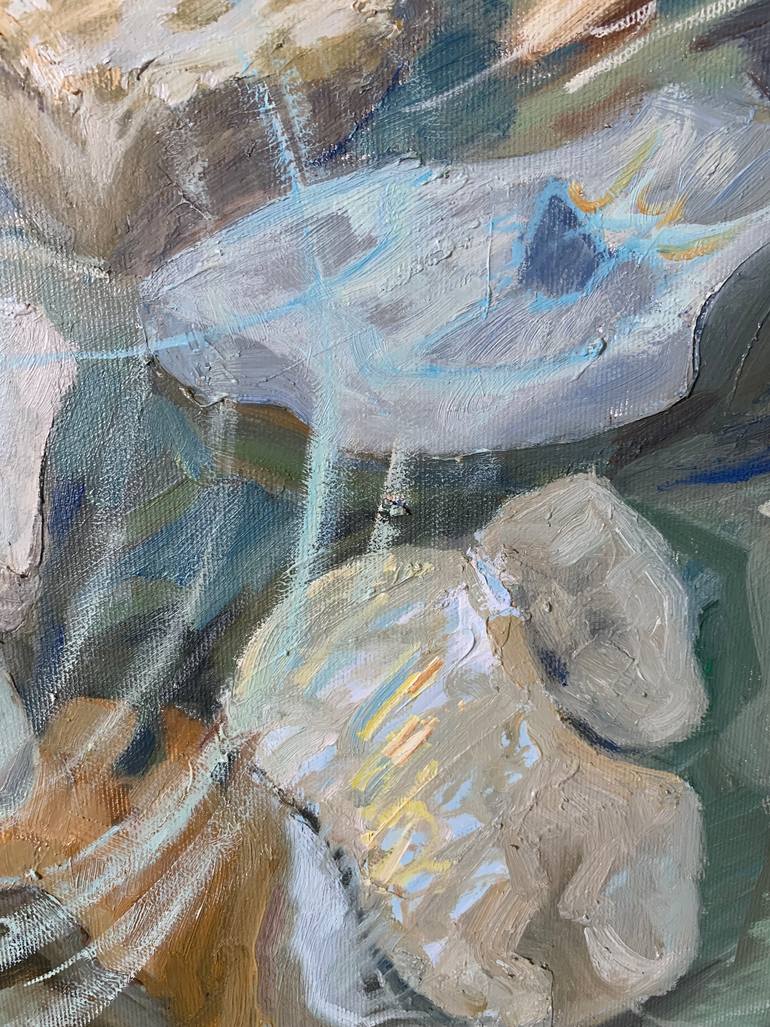 Original Abstract Seascape Painting by Yevheniia Bizhko