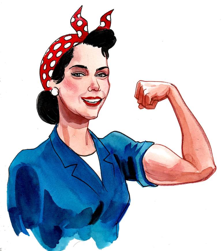 Muscular Woman Vector Art & Graphics