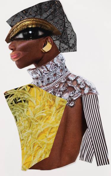 Original Figurative Women Collage by Ce Scott-Fitts