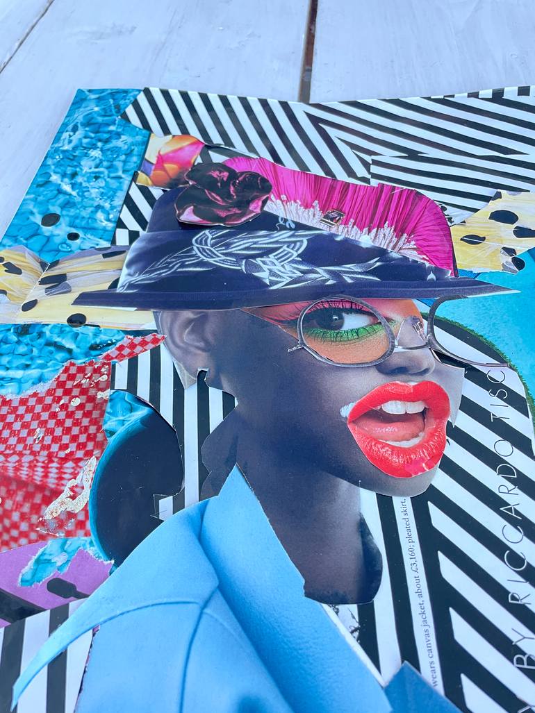 Original Pop Art Fashion Collage by Wendy Helliwell