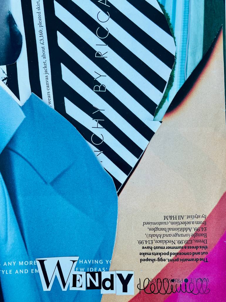 Original Pop Art Fashion Collage by Wendy Helliwell