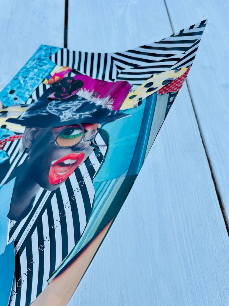 Original Pop Art Fashion Collage by Wendy Helliwell