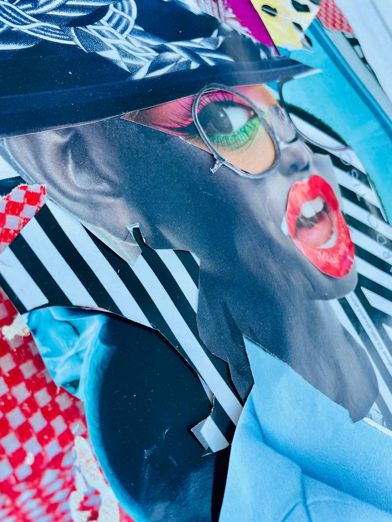 Original Pop Art Fashion Collage by Wendy Helliwell