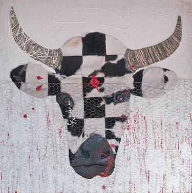 Print of Cows Collage by Wendy Helliwell