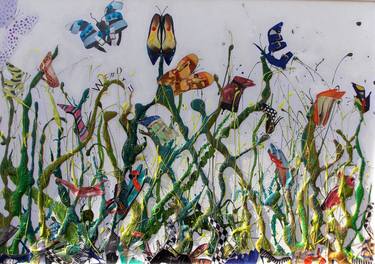 Print of Floral Collage by Wendy Helliwell
