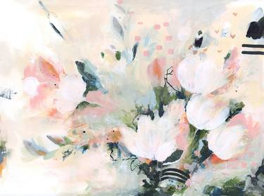 Print of Abstract Expressionism Floral Paintings by Beth Nori