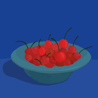 Cherries in a plate thumb