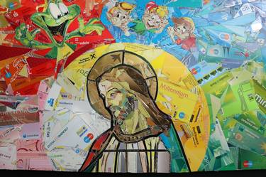 Original Pop Art Religion Collage by Caroline G Roth