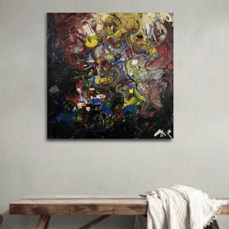 Original Abstract Expressionism Abstract Painting by Hayk Grigoryan