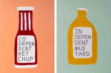 Codependent Ketchup & Independent Mustard (Diptych) thumb