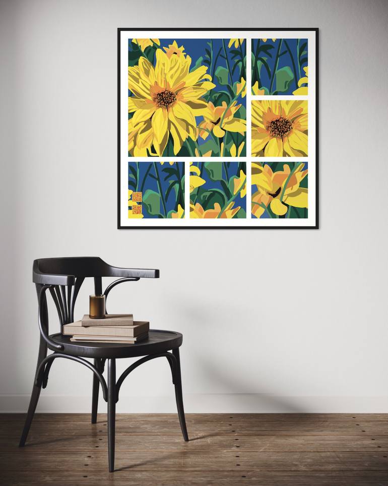 Original Figurative Floral Digital by Aude Simon