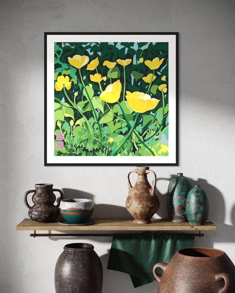 Original Figurative Floral Digital by Aude Simon