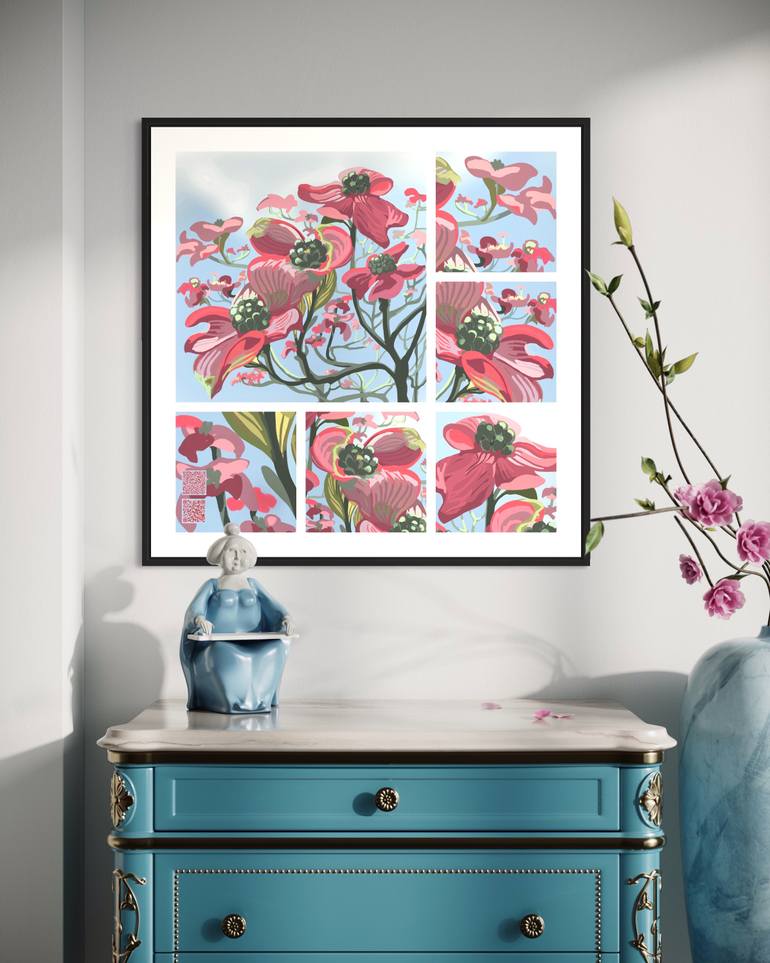 Original Neo-impressionism Floral Digital by Aude Simon