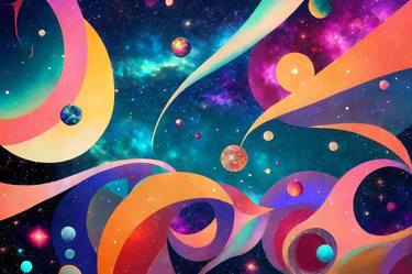 Print of Abstract Outer Space Paintings by Jason Charles