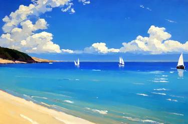 Print of Fine Art Seascape Paintings by Jason Charles
