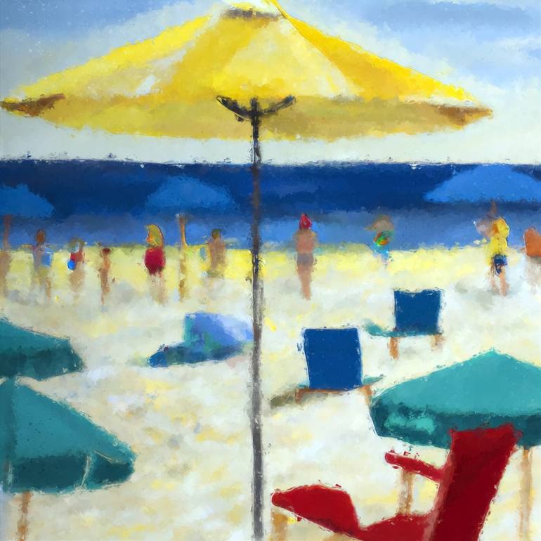 Beach Escapism Painting by HD Art | Saatchi Art