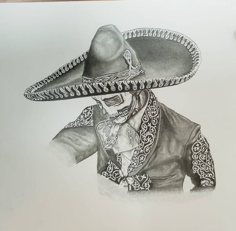 The Mexican Day Of The Dead Drawing by Willy Fournier | Saatchi Art