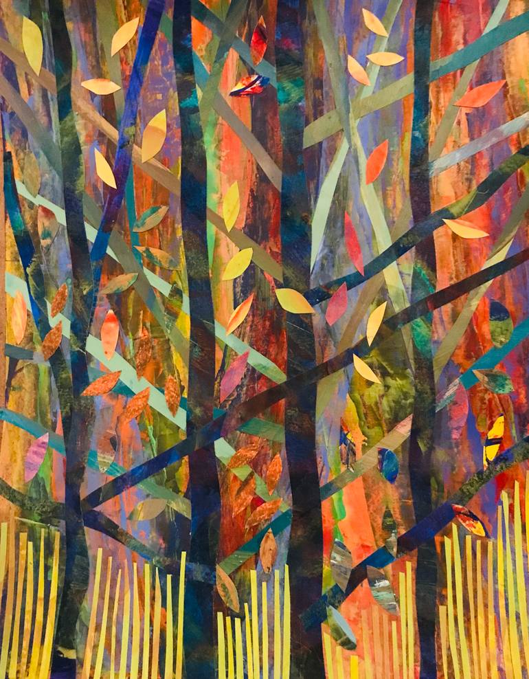 Original Abstract Nature Collage by Teresa Hoy