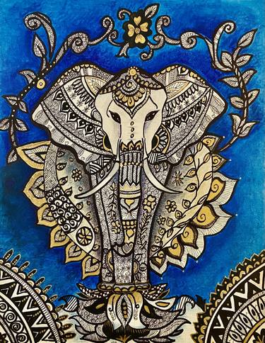 Elephant Art for Positivity and Strength thumb