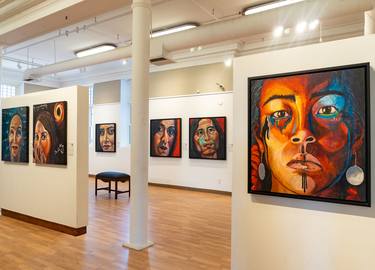 Original Figurative Portrait Installation by Amanta Scott