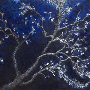 Collection cherry blossoms - encaustic paintings by Amanta Scott