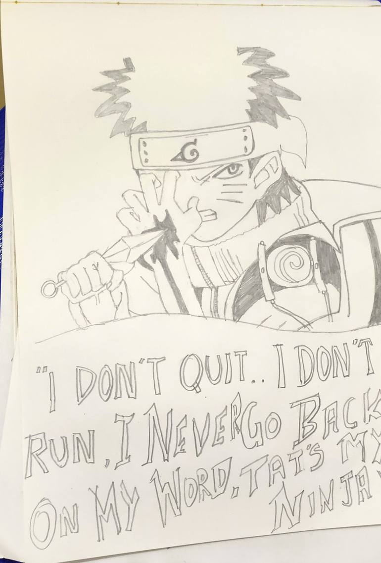 Japanese Manga - Naruto Drawing by Ritu Mullur